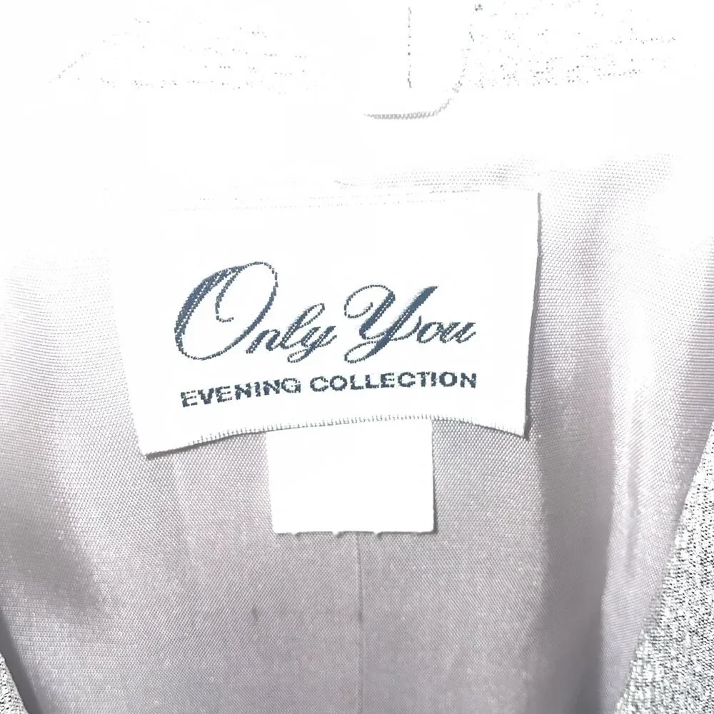 Only You Women’s Skirt Suit Size 22 Sliver Sparkle Business Formal City